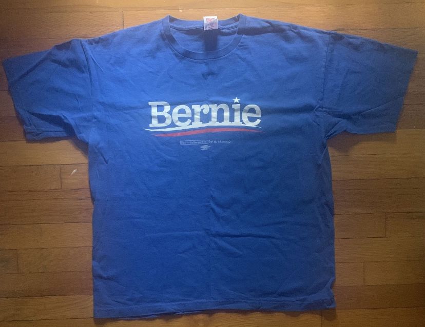 Official Bernie Sanders 2020 Campaign Tee Shirt, SizeXL ttsXL (Union-made in USA! Purchased @ Springfield, MA Rally!)