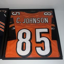 Chad Johnson  Cincinnati Bengals NFL Stitched Jerseys + Display Case