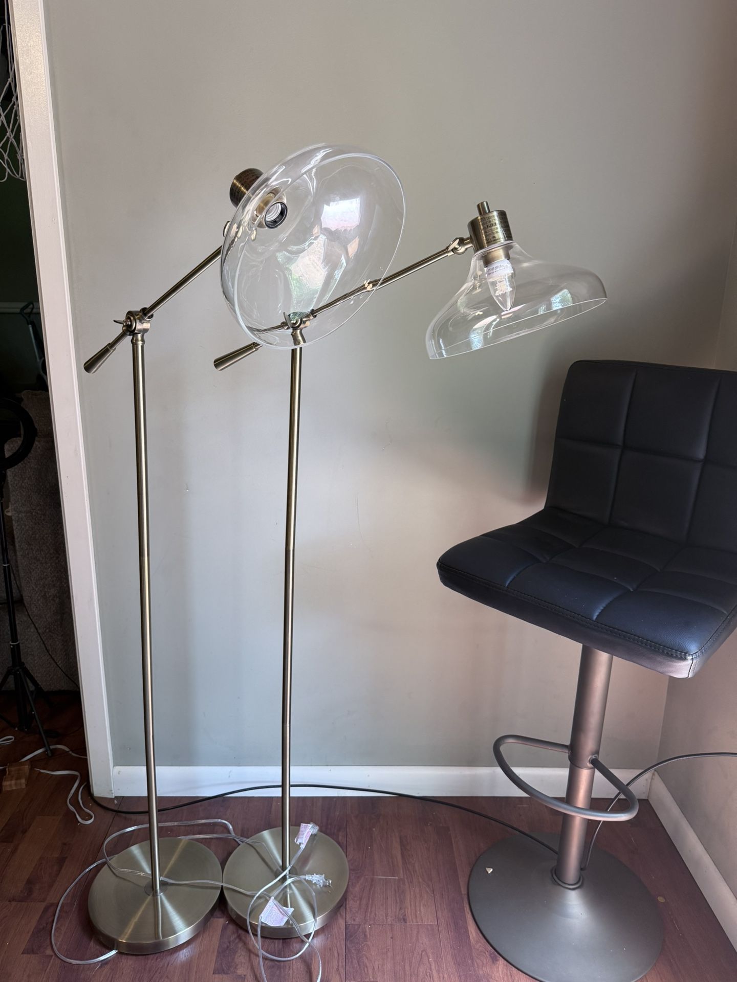 Crosby Glass Shade Floor Lamps