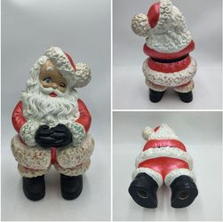 Vintage Ceramic Winking Santa Claus Atlantic Mold 14" . Hand Painted Christmas
($40)