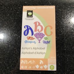 Cricut Ashlyn's Alphabet Letters Numbers Font Cartridge Manual & Keyboard Cover