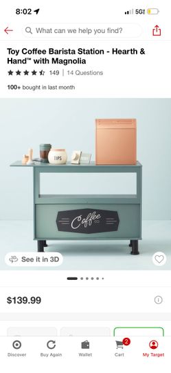 New wood coffee cart barista target toddler play