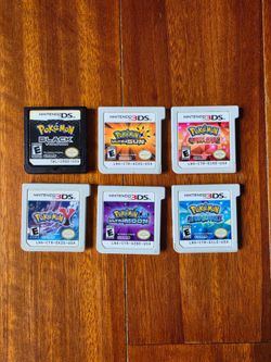 Pokémon Nintendo DS & 3DS Game Cartridge Lot of 6