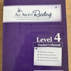 All About Reading Level 4-Teacher’s Manual-NEW