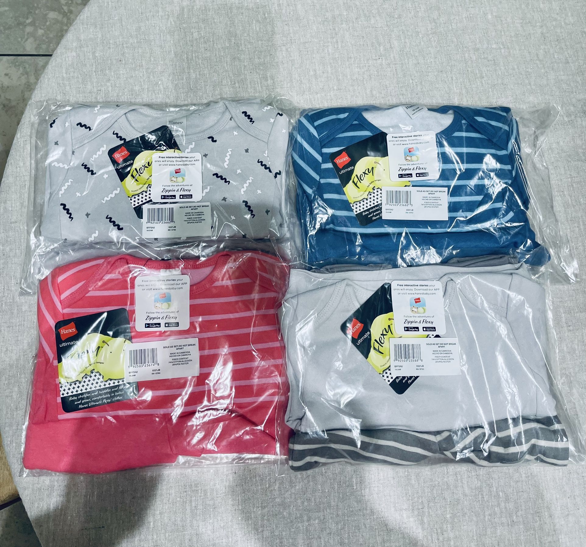 Hanes Baby Jogger with Sweatshirt Assorted Colors 18-24 Months.