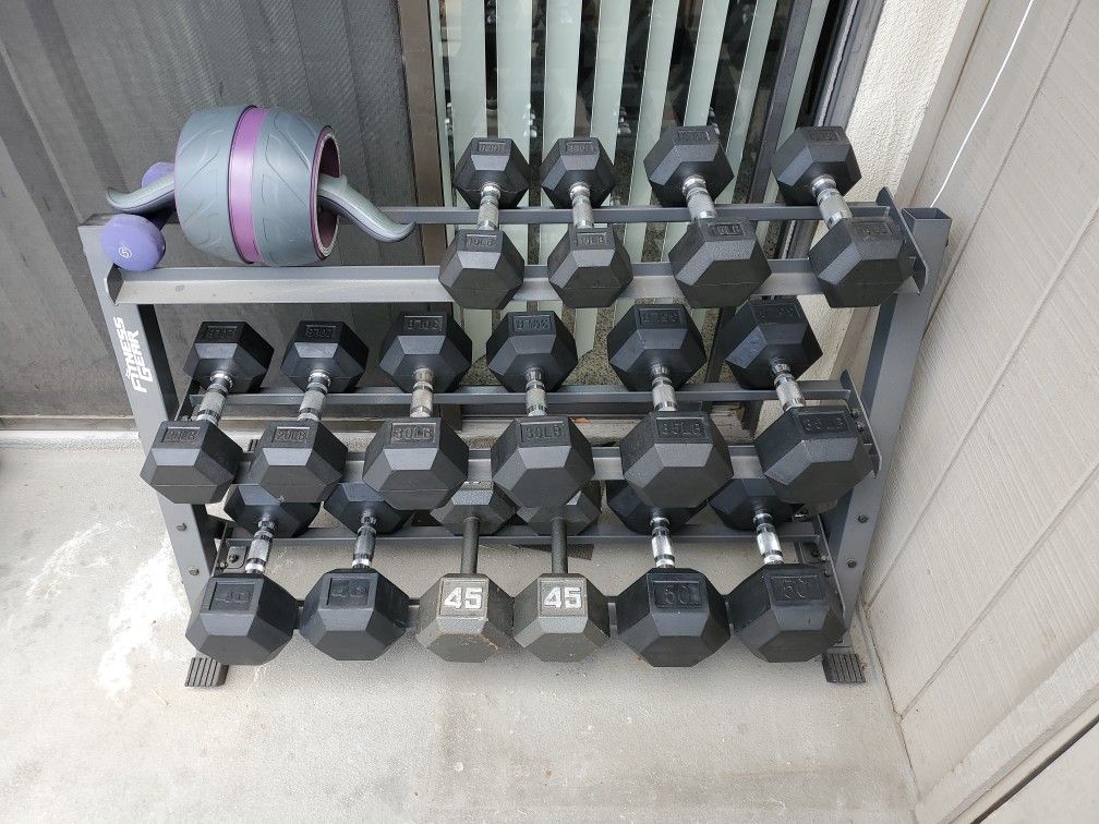 Dumbells and Rack