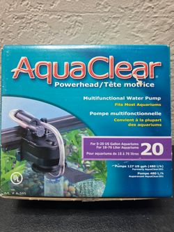 Aqua clear20 powerhead for 5-20 us gallons aquariums fish tanks
