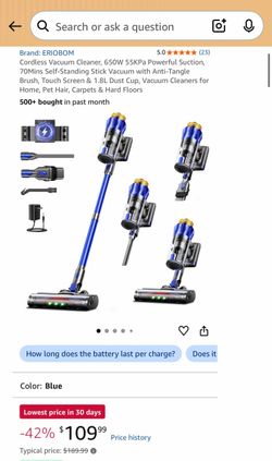 Cordless vacuum cleaner (new)