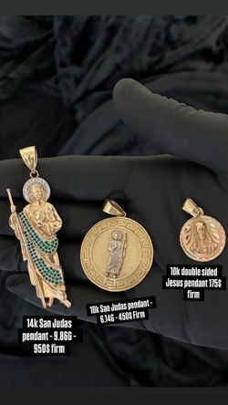 14k and 10k gold pendants