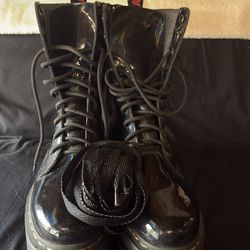 Jadon Hi Rainbow Patent Doc Martins