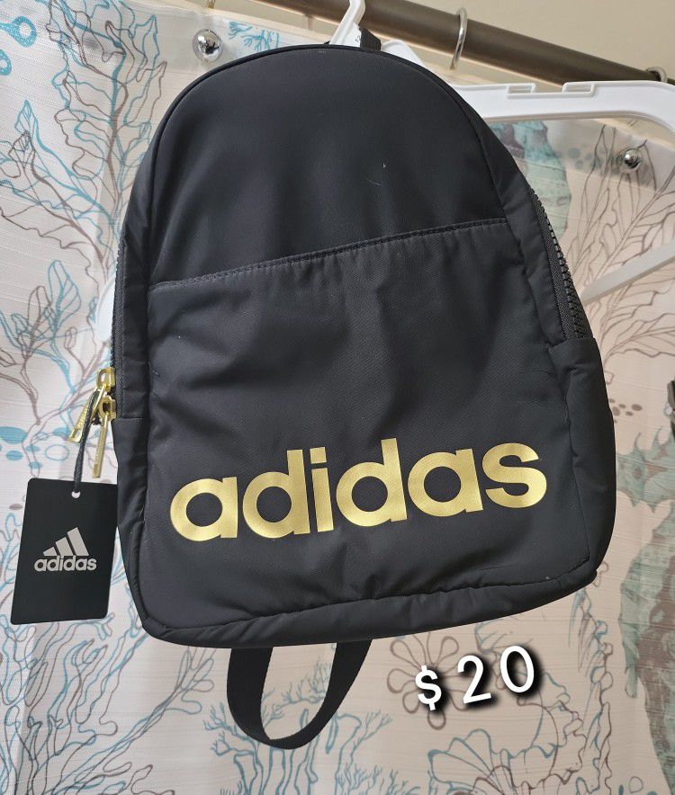 Adidas Black And Gold Mini Backpack 