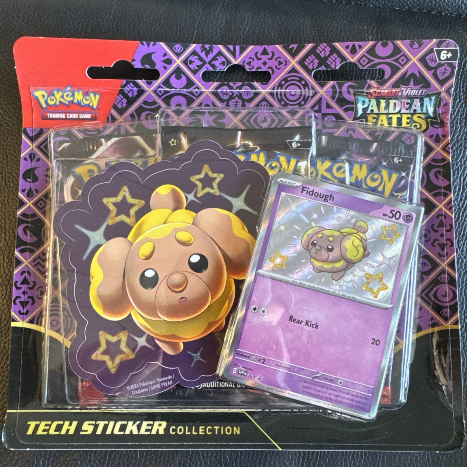 Pokemon TCG Paldean Fates Tech Sticker Collection Shiny Fidough Brand New