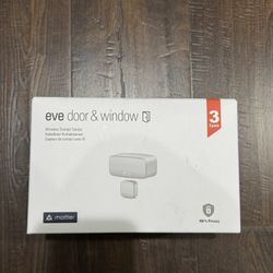 Eve Door & Window (Matter) 3 Pack – Smart Contact Sensor for Doors & Windows