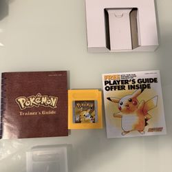 Authentic Pokemon Yellow with Box And Manuals 