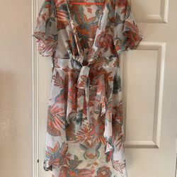 Women Wrap Dress/ Kimono Size Medium 
