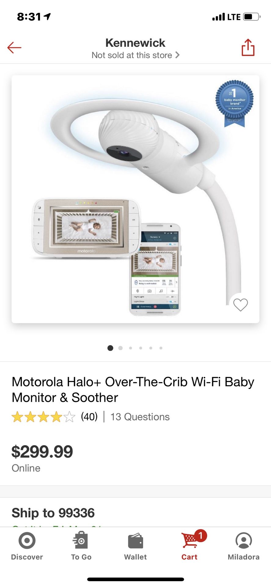 Motorola Halo Over Crib Monitor