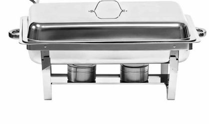 9Qt Chafing Dishes for Buffet, 4 Pack Silver 304 Stainless Steel Chafing Dish Sets,
