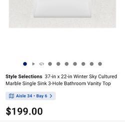 37x22 Inch Vanity Top Brand New In Box