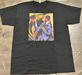 Will Smith Slap Chris Rock T-Shirt - Black Adult Size