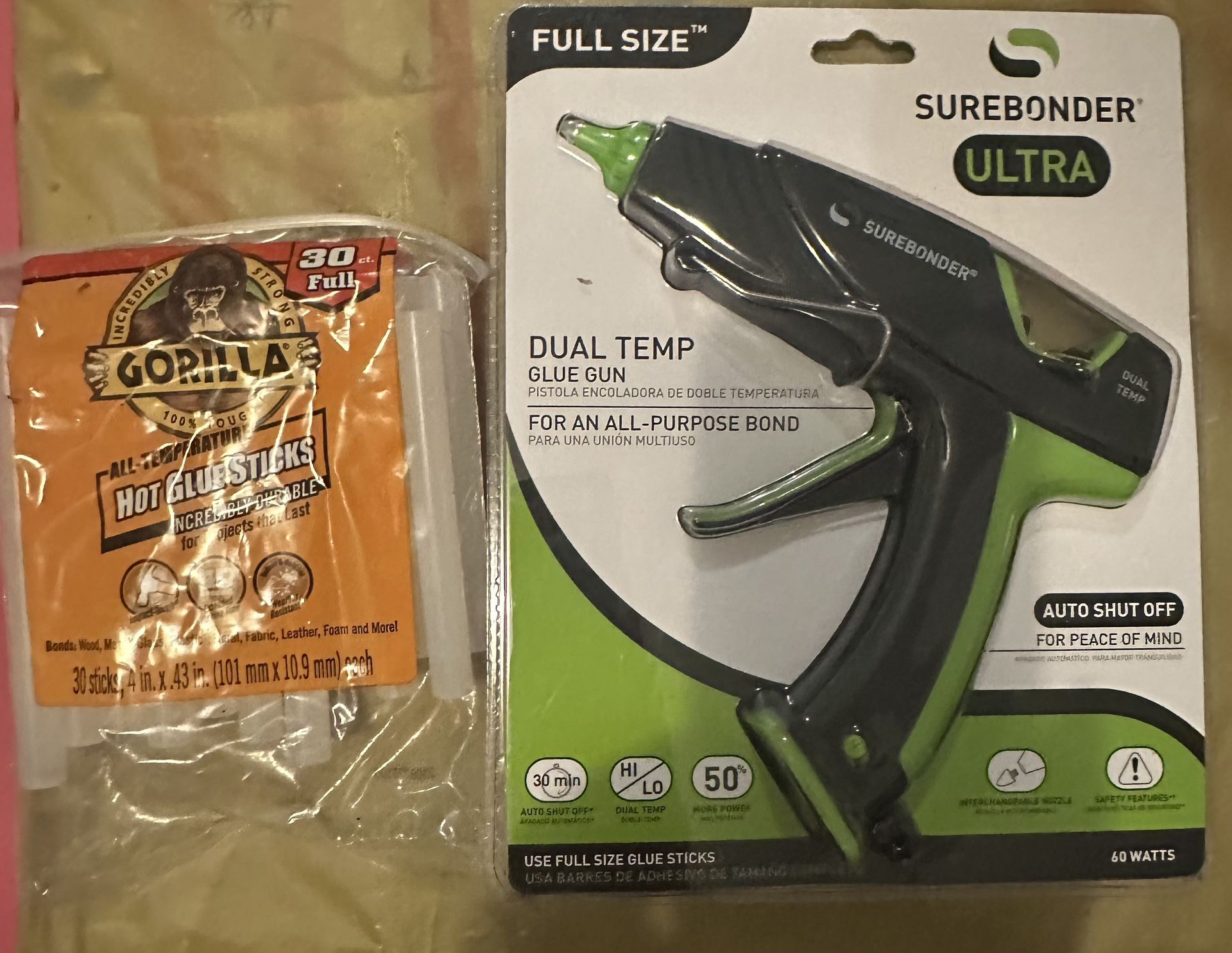 Surebonder Ultra Full Size Dual Temp GLUE GUN W/Glue Sticks