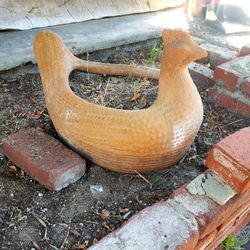 Large Vintage Terracotta Chicken