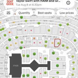 Taylor Swift Ticket Tonight August 8th