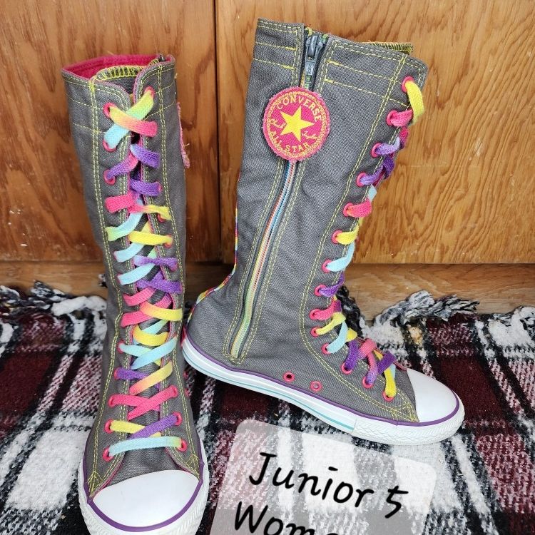 RARE Converse All Star Calf Knee high tall Junior 5 Women 7 for Sale in Running Springs CA OfferUp