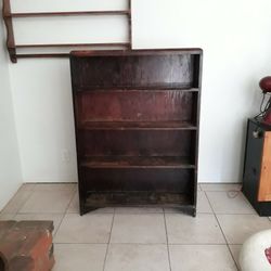 Vintage Wood Bookcase Bookshelf 