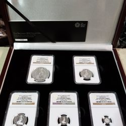 2014 - The Britannia Collection Premium 5-coin Silver Proof Set 