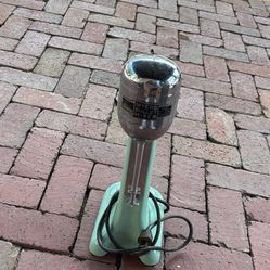 Cool vintage Myers Bullet Mixer. This mint green milkshake maker is a classic, perfect for making shakes or other drinks