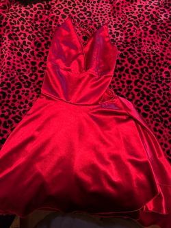 Short red dress