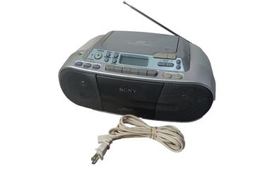 Sony Boombox CFD-S01 AM/FM Radio Cassette Recorder CD Player Portable Batteries