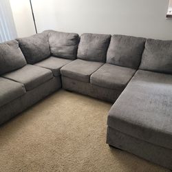 Heather Grey Sectional Couch 