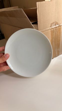 48 Piece White Porcelain Side Plates