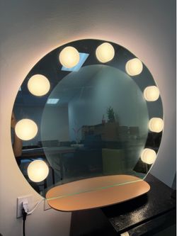 3 Colors Makeup Mirror With Lights, Lighted Makeup Mirror