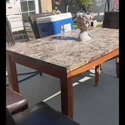 Marble Table With Chairs 