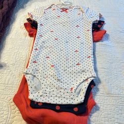 Child Of Mine 3 Pack  Bodysuits And 3 Pack Bib Set 