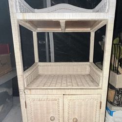 Pier 1 Imports "Jamaica" collection Vintage Wicker Hutch 