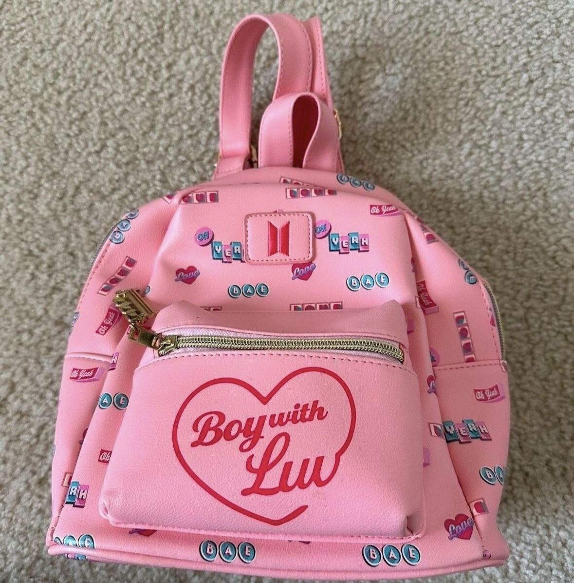 Pink Backpack K-Pop BTS Pink Mini Backpack
