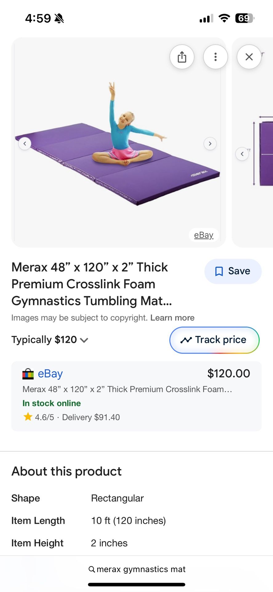 MERAX Gymnastics/Cheer Mat