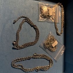 Silver Rope Chains 24 Inches Bundle 