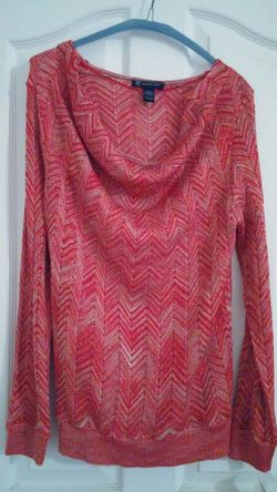 I.N.C Red & Gold Sweater