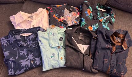 Boys Hawaiian button shirts size L-XL