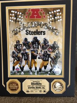 NFL Steelers champions card whit XL coins