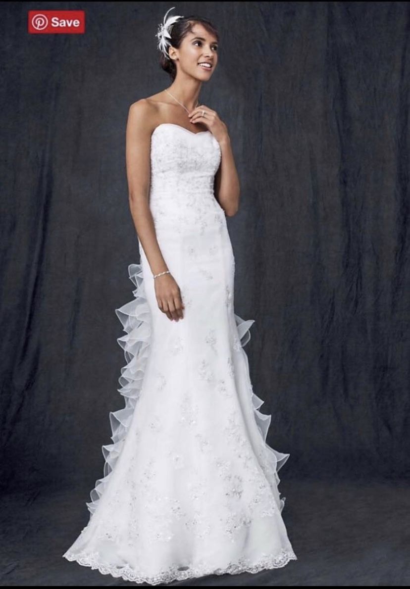 Strapless Sweetheart Organza Trumpet Gown