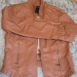 Women Faux Leather Jacket Size Medium