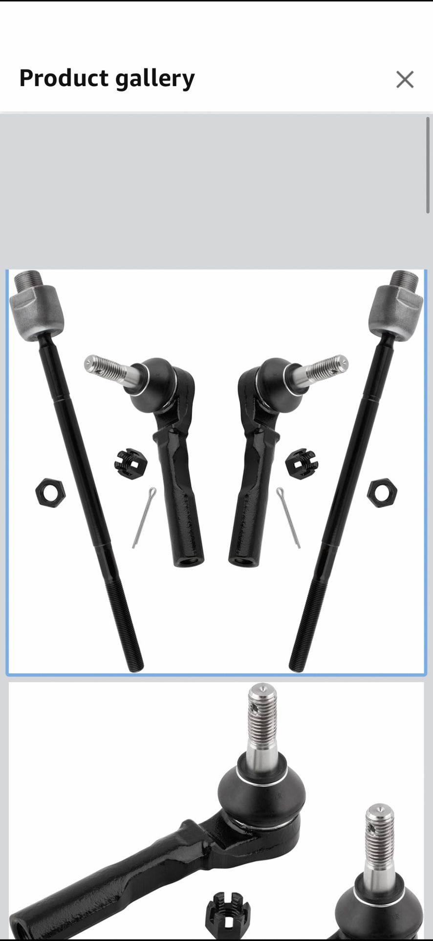 Front 2 Inner 2 Outer Tie Rod Ends for Chevrolet Chevy Express 1-2014,Express 2-2005,GMC Savana 1-2014,Savana 2-2005