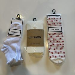 Steve Madden Socks & Tights Set – 3 Brand New Pairs 