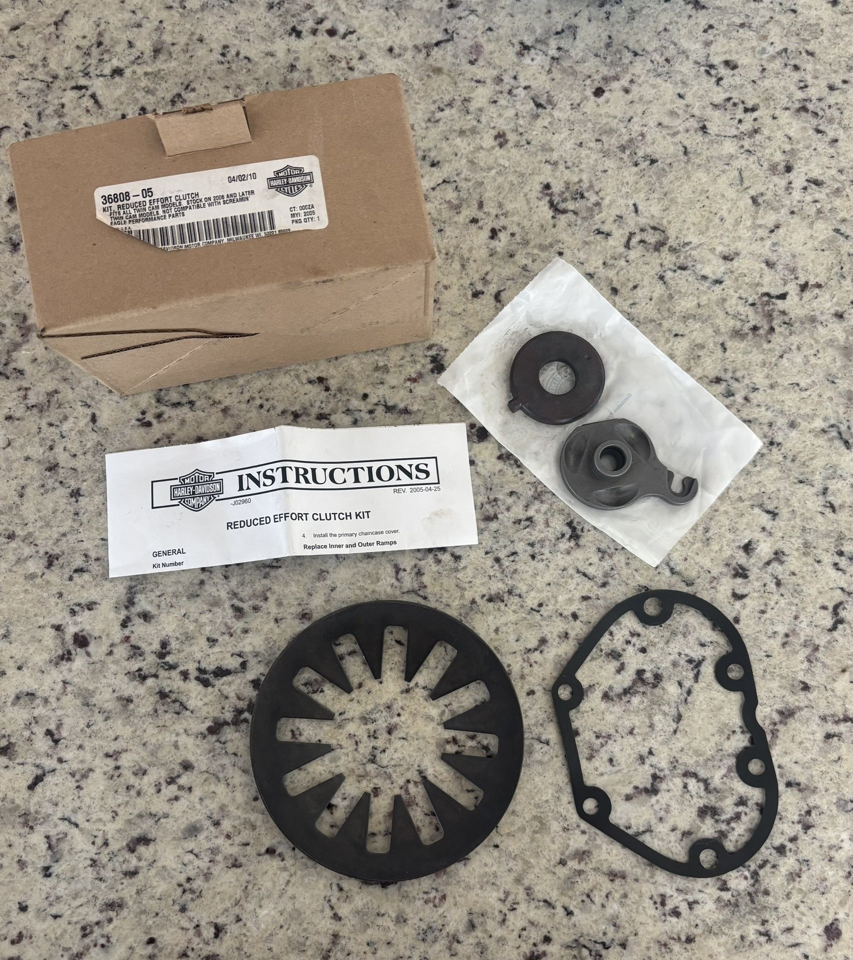 Harley Davidson Reduced Effort Soft Pull Clutch Kit 36808-05 New
