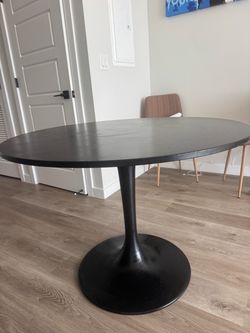 Black dining table